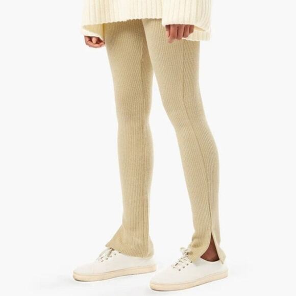 WeWoreWhat Pants - We Wore What Ribbed Flare Pant Oat Size XXS